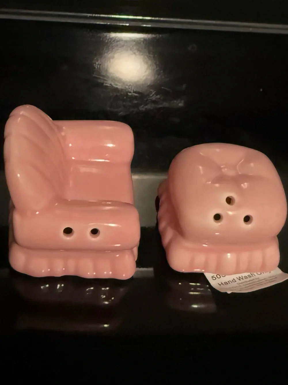 NWT chair and ottoman salt and pepper shakers